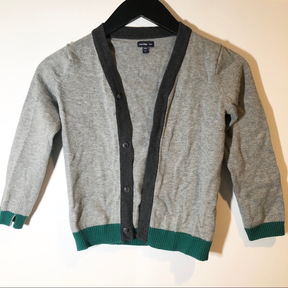 Kids Gap Cadigan Sweater, Gray, size 5T